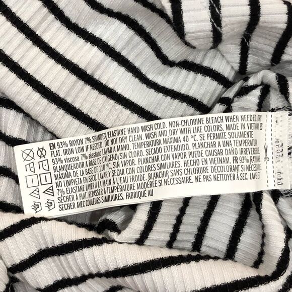 Forever 21 Stripe Ruffle Hem Tank Top M Cropped - Picture 7 of 7